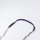 PRADA Chain Shoulder Bag Safiano leather Purple Silver Auth ka3343A-8