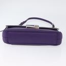 PRADA Chain Shoulder Bag Safiano leather Purple Silver Auth ka3343A-5