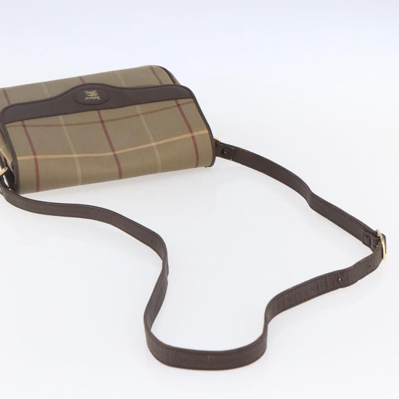 BURBERRY Nova Check Shoulder Bag Canvas 2 Set Beige Auth ka335