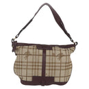 BURBERRY Nova Check Shoulder Bag Canvas 2 Set Beige Auth ka335-2