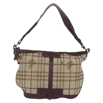 BURBERRY Nova Check Shoulder Bag Canvas 2 Set Beige Auth ka335 - 0