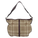 BURBERRY Nova Check Shoulder Bag Canvas 2 Set Beige Auth ka335-3