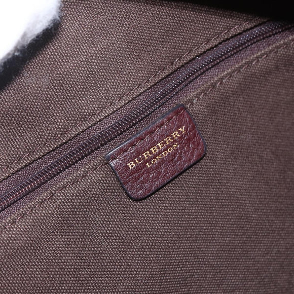 BURBERRY Nova Check Shoulder Bag Canvas 2 Set Beige Auth ka335