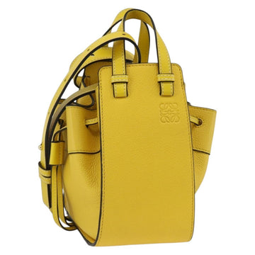 LOEWE Hammock Hand Bag Leather 2way Yellow Auth ka3350SAM