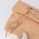 BALENCIAGA Metallic Edge Classic Envelope Bag Leather Pale Orange Auth ka3352-8