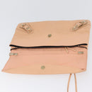 BALENCIAGA Metallic Edge Classic Envelope Bag Leather Pale Orange Auth ka3352-9