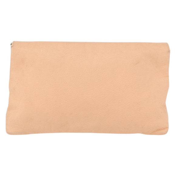 BALENCIAGA Metallic Edge Classic Envelope Bag Leather Pale Orange Auth ka3352