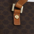 CELINE Macadam Canvas Hand Bag PVC Leather Brown Gold Auth ka3354-14