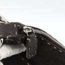 FENDI Shoulder Bag Leather Brown Silver Auth ka3356A-15