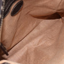 FENDI Shoulder Bag Leather Brown Silver Auth ka3356A-17