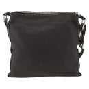 FENDI Shoulder Bag Leather Brown Silver Auth ka3356A-3
