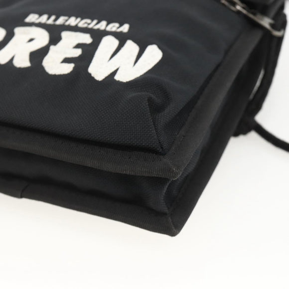 BALENCIAGA Shoulder Bag Nylon Black 532298 Auth ka3358