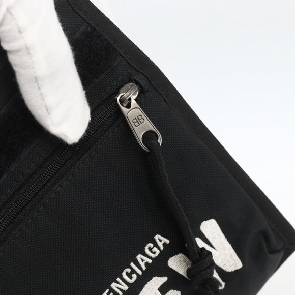 BALENCIAGA Shoulder Bag Nylon Black 532298 Auth ka3358