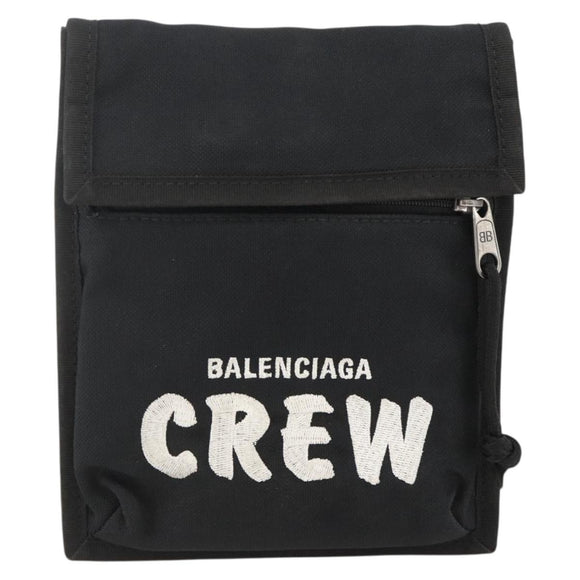 BALENCIAGA Shoulder Bag Nylon Black 532298 Auth ka3358
