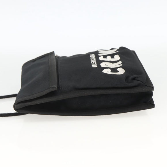 BALENCIAGA Shoulder Bag Nylon Black 532298 Auth ka3358