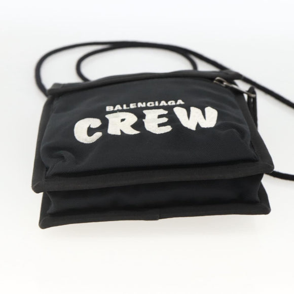 BALENCIAGA Shoulder Bag Nylon Black 532298 Auth ka3358