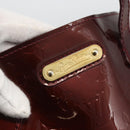 LOUIS VUITTON Vernis Wilshire MM Hand Bag Rouge Favist M91646 LV Auth ka3359-17