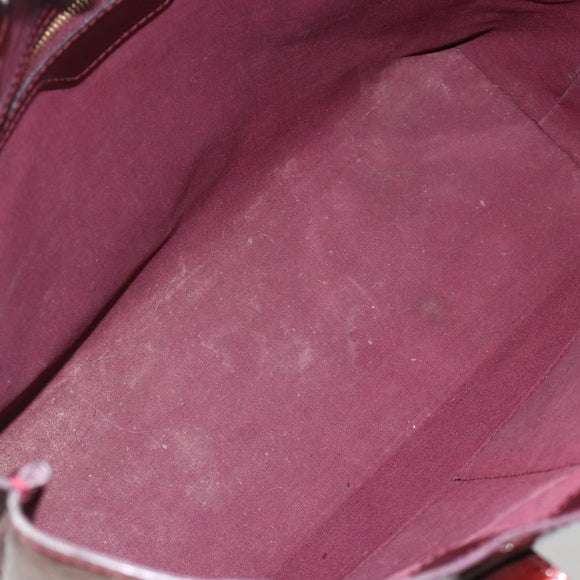 LOUIS VUITTON Vernis Wilshire MM Hand Bag Rouge Favist M91646 LV Auth ka3359