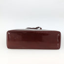 LOUIS VUITTON Vernis Wilshire MM Hand Bag Rouge Favist M91646 LV Auth ka3359-5
