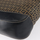 FENDI Zucchino Canvas Tote Bag Navy Silver Auth ka336-16