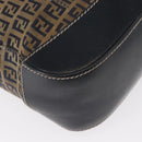 FENDI Zucchino Canvas Tote Bag Navy Silver Auth ka336-17