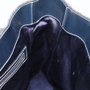 FENDI Zucchino Canvas Tote Bag Navy Silver Auth ka336-19