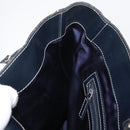 FENDI Zucchino Canvas Tote Bag Navy Silver Auth ka336-20