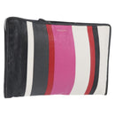 BALENCIAGA Clutch Bag Leather Multicolor Silver 443658 Auth ka3360-1