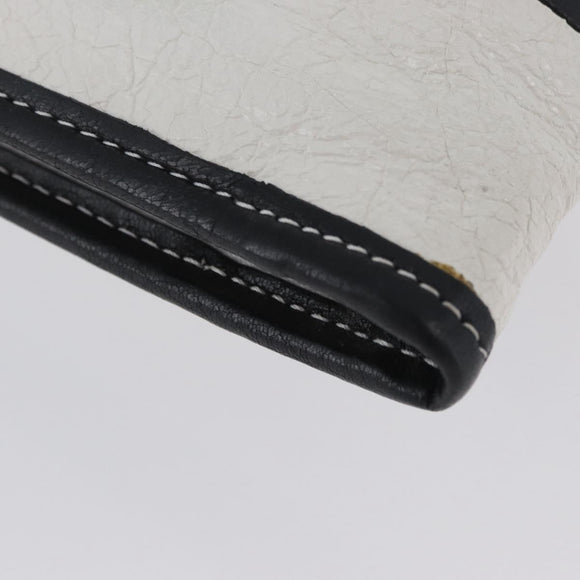 BALENCIAGA Clutch Bag Leather Multicolor Silver 443658 Auth ka3360