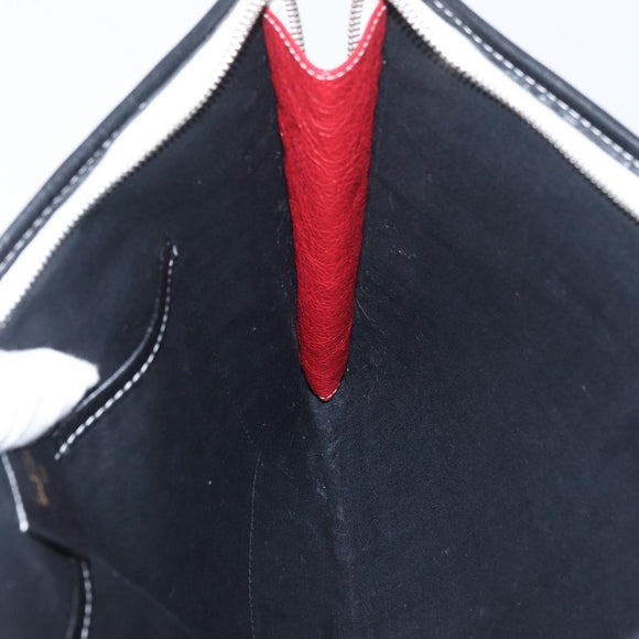 BALENCIAGA Clutch Bag Leather Multicolor Silver 443658 Auth ka3360