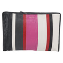 BALENCIAGA Clutch Bag Leather Multicolor Silver 443658 Auth ka3360-13