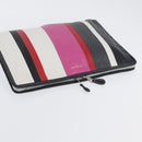 BALENCIAGA Clutch Bag Leather Multicolor Silver 443658 Auth ka3360-5