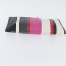 BALENCIAGA Clutch Bag Leather Multicolor Silver 443658 Auth ka3360-6