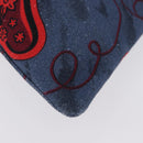LOEWE Anagram Paula's Ibiza Drawstring Shoulder Bag Canvas Blue Auth ka3363M-14