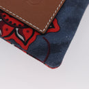 LOEWE Anagram Paula's Ibiza Drawstring Shoulder Bag Canvas Blue Auth ka3363M-15