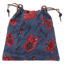 LOEWE Anagram Paula's Ibiza Drawstring Shoulder Bag Canvas Blue Auth ka3363M-2