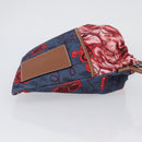 LOEWE Anagram Paula's Ibiza Drawstring Shoulder Bag Canvas Blue Auth ka3363M-3