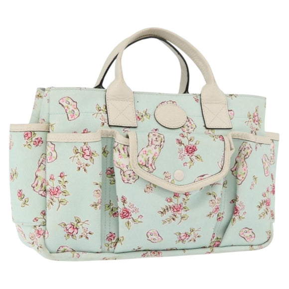 GUCCI Hand Bag Canvas Light Blue Auth ka3365