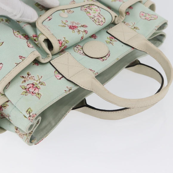 GUCCI Hand Bag Canvas Light Blue Auth ka3365