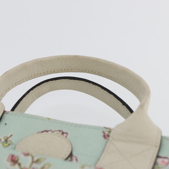 GUCCI Hand Bag Canvas Light Blue Auth ka3365