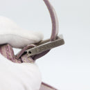 FENDI Zucchino Canvas Mamma Baguette Shoulder Bag Pink Silver Auth ka3366V-20