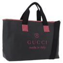 GUCCI Tote Bag PVC Black 162785 Auth ka3368-1