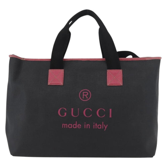 GUCCI Tote Bag PVC Black 162785 Auth ka3368
