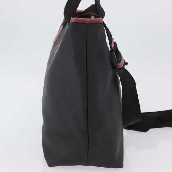 GUCCI Tote Bag PVC Black 162785 Auth ka3368