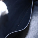 CELINE Trapeze Hand Bag Leather 2way Brown Black gold Auth ka337-22