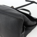 GUCCI Bamboo Hand Bag Leather 2way Black Silver 392013 Auth ka3371-9