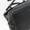 GUCCI Bamboo Hand Bag Leather 2way Black Silver 392013 Auth ka3371-16
