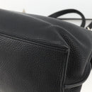 GUCCI Bamboo Hand Bag Leather 2way Black Silver 392013 Auth ka3371-17
