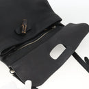GUCCI Bamboo Hand Bag Leather 2way Black Silver 392013 Auth ka3371-19
