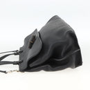 GUCCI Bamboo Hand Bag Leather 2way Black Silver 392013 Auth ka3371-3